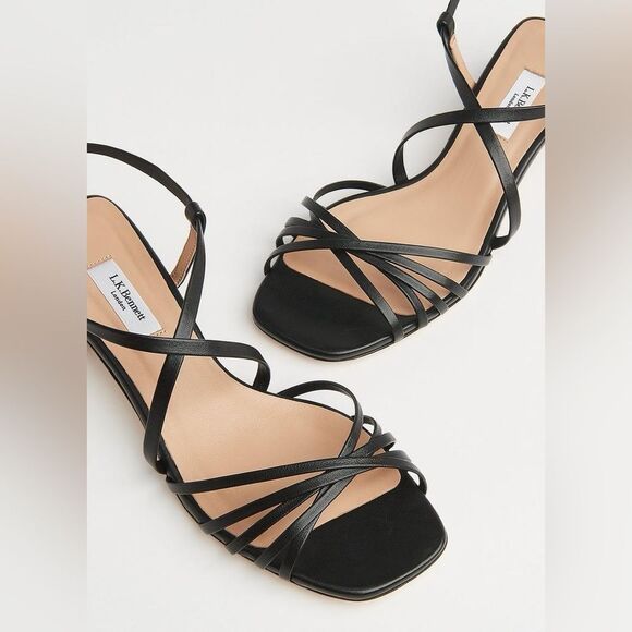 LK Bennett Newport Leather Low Heel Strappy Sandal EU 39 US 9 - Picture 2 of 8